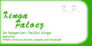 kinga palocz business card